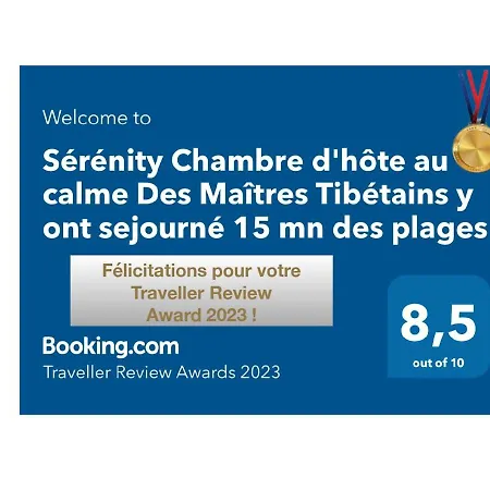 Accommodatie bij particulieren Serenity Chambre D'hote Au Calme Des Maitres Tibetains Y Ont Sejourne 15 Mn Des Plages *
